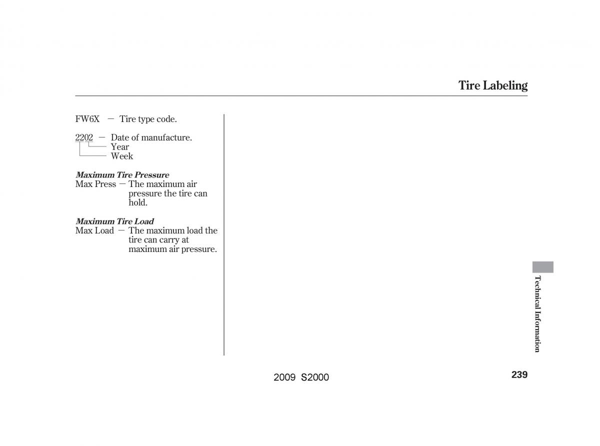 Honda S2000 AP2 owners manual / page 242