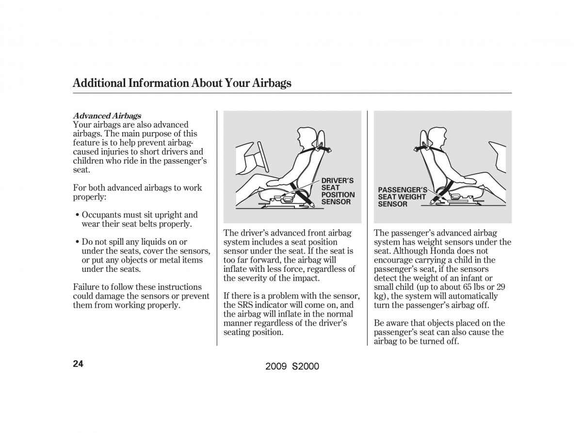 Honda S2000 AP2 owners manual / page 27