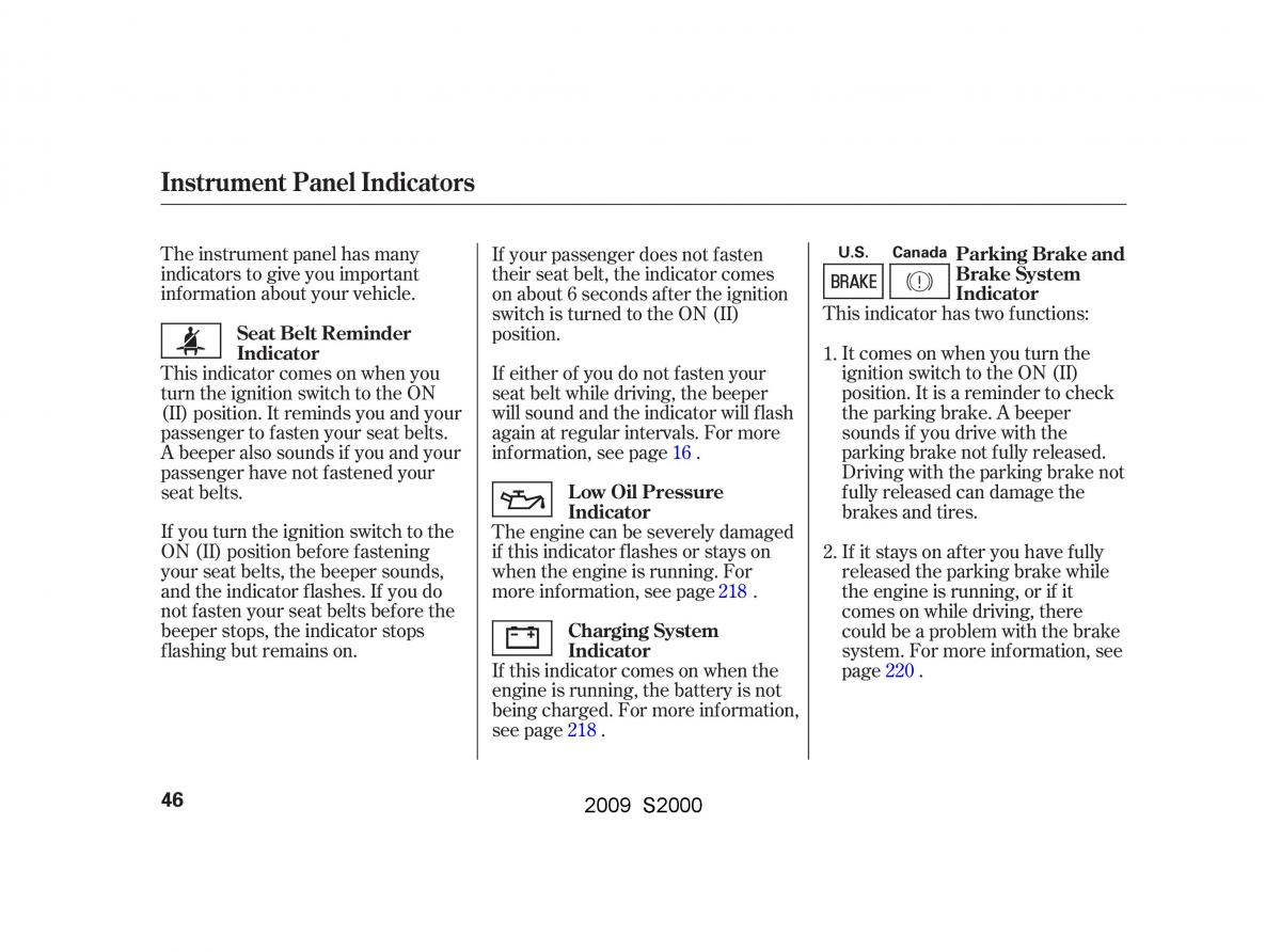 Honda S2000 AP2 owners manual / page 49