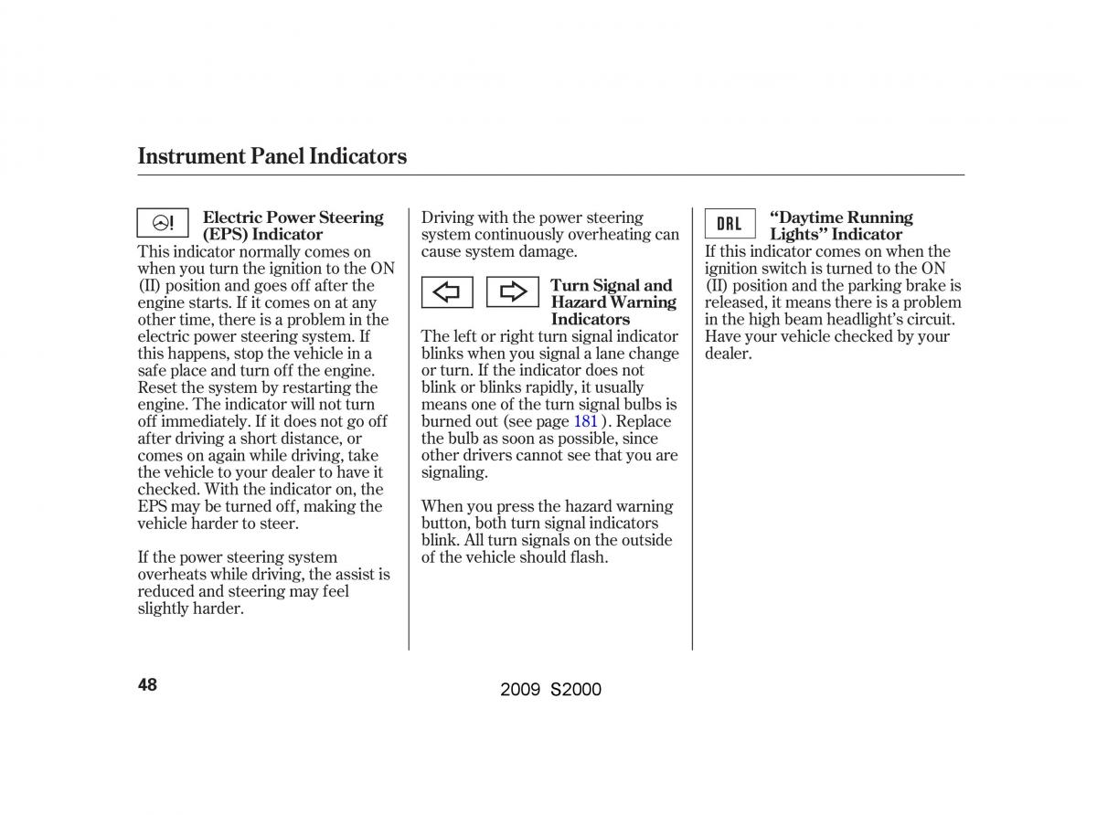 Honda S2000 AP2 owners manual / page 51