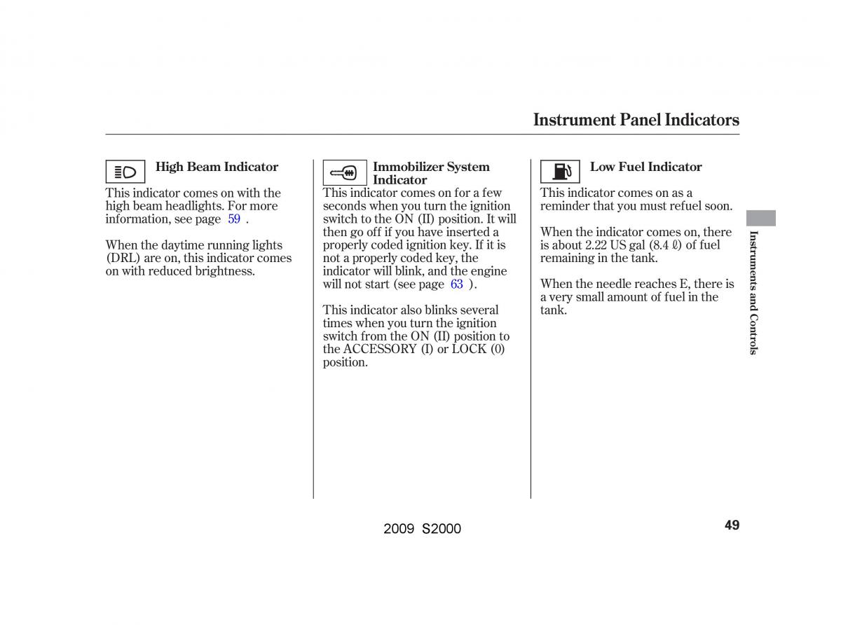 Honda S2000 AP2 owners manual / page 52