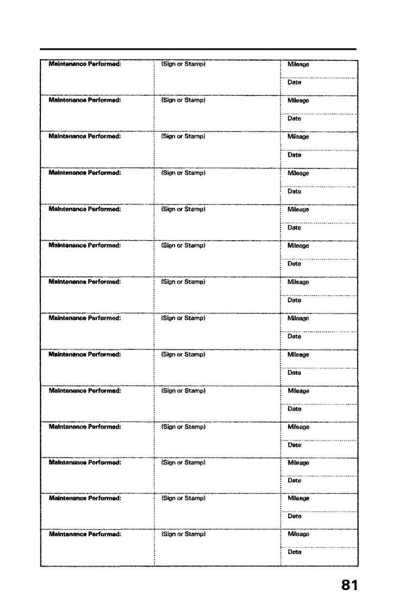 Honda Prelude III 3 owners manual / page 81