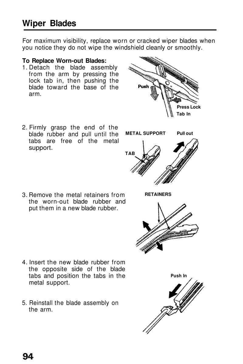 Honda Prelude III 3 owners manual / page 94