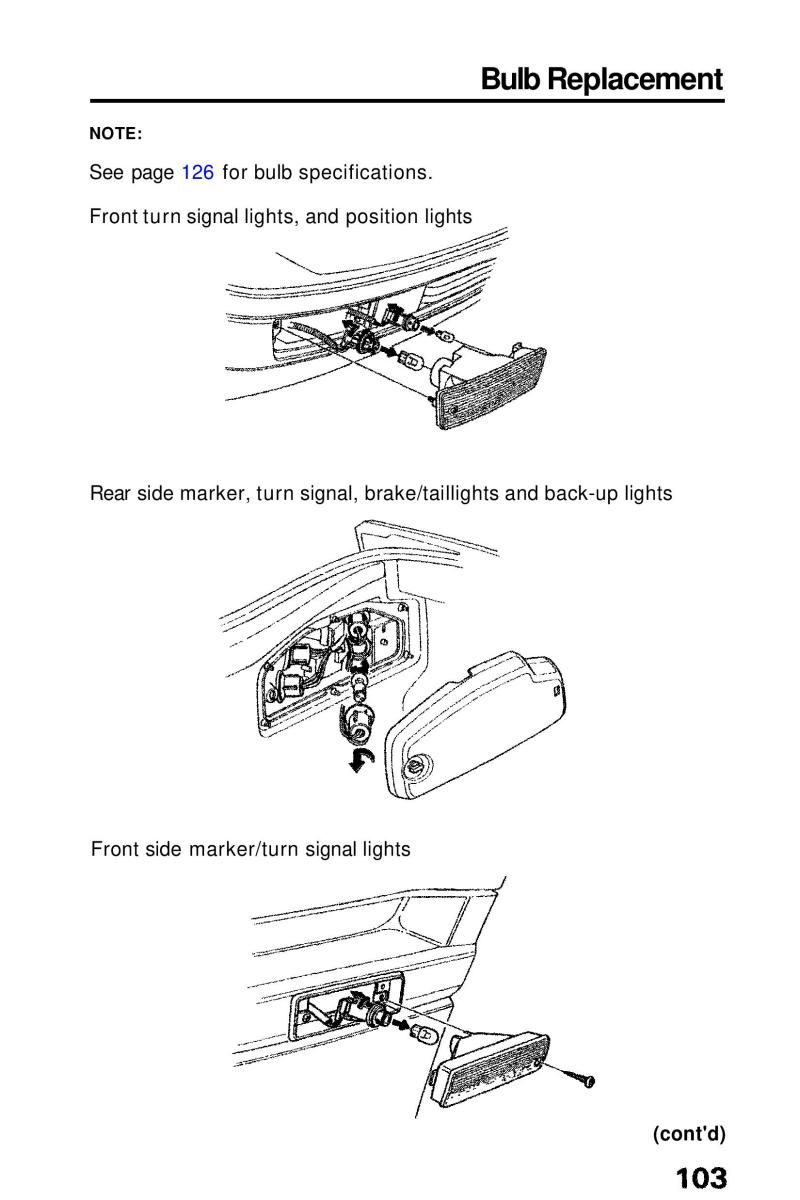 Honda Prelude III 3 owners manual / page 103