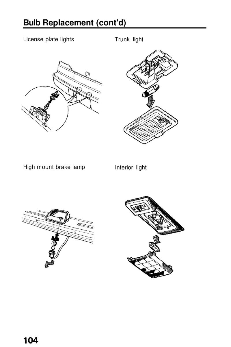 Honda Prelude III 3 owners manual / page 104