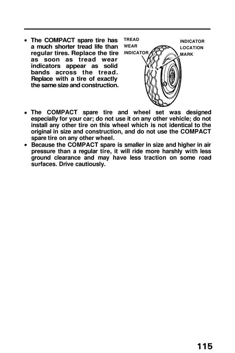 Honda Prelude III 3 owners manual / page 115