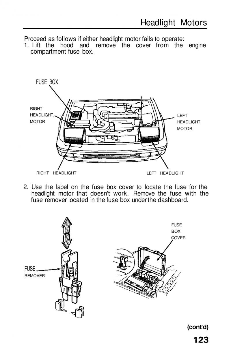 Honda Prelude III 3 owners manual / page 123