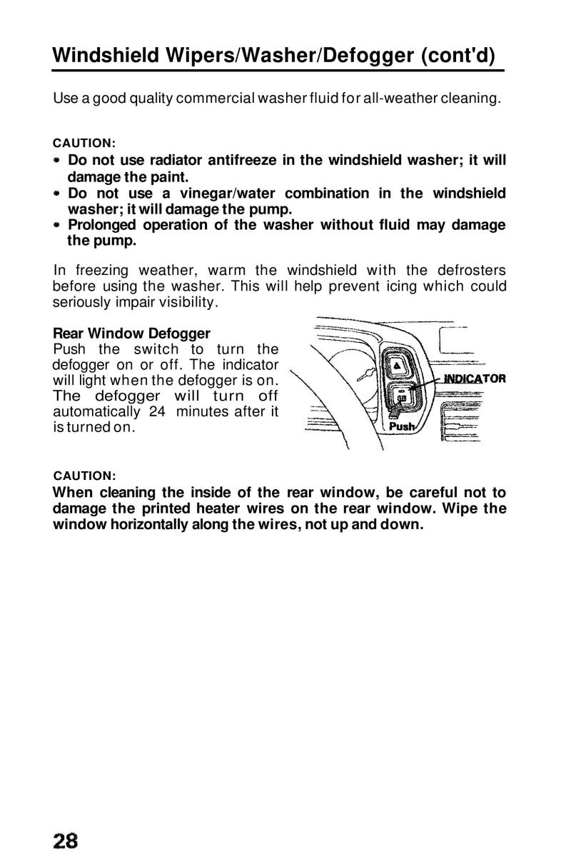 Honda Prelude III 3 owners manual / page 28