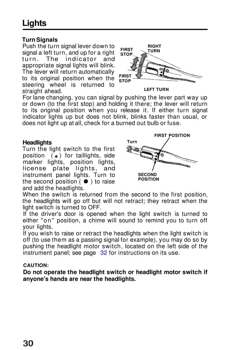 Honda Prelude III 3 owners manual / page 30