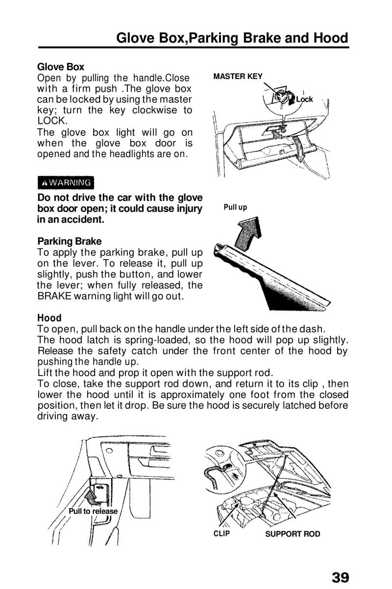 Honda Prelude III 3 owners manual / page 39