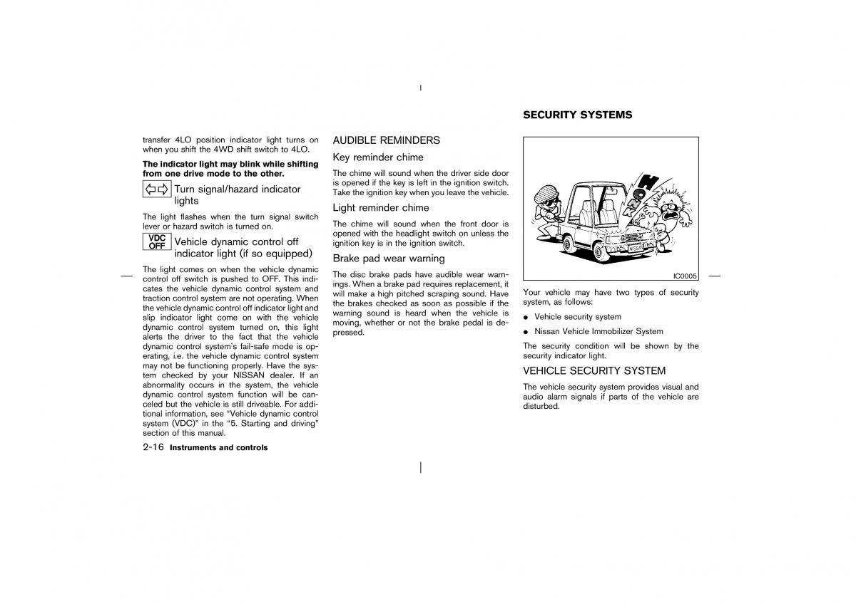 Nissan Pathfinder II 2 owners manual / page 71