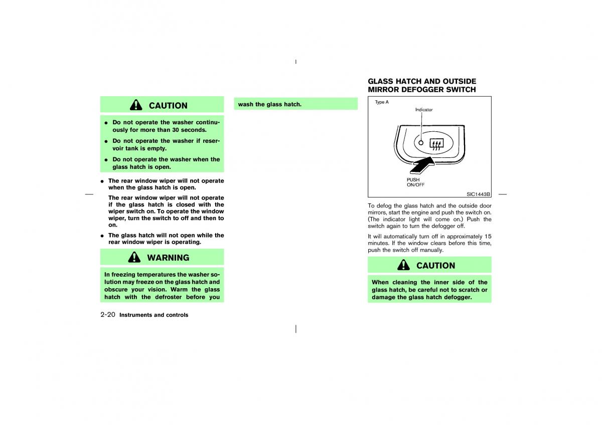 Nissan Pathfinder II 2 owners manual / page 75