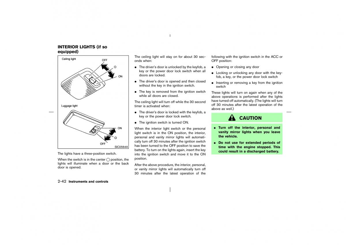 Nissan Pathfinder II 2 owners manual / page 97