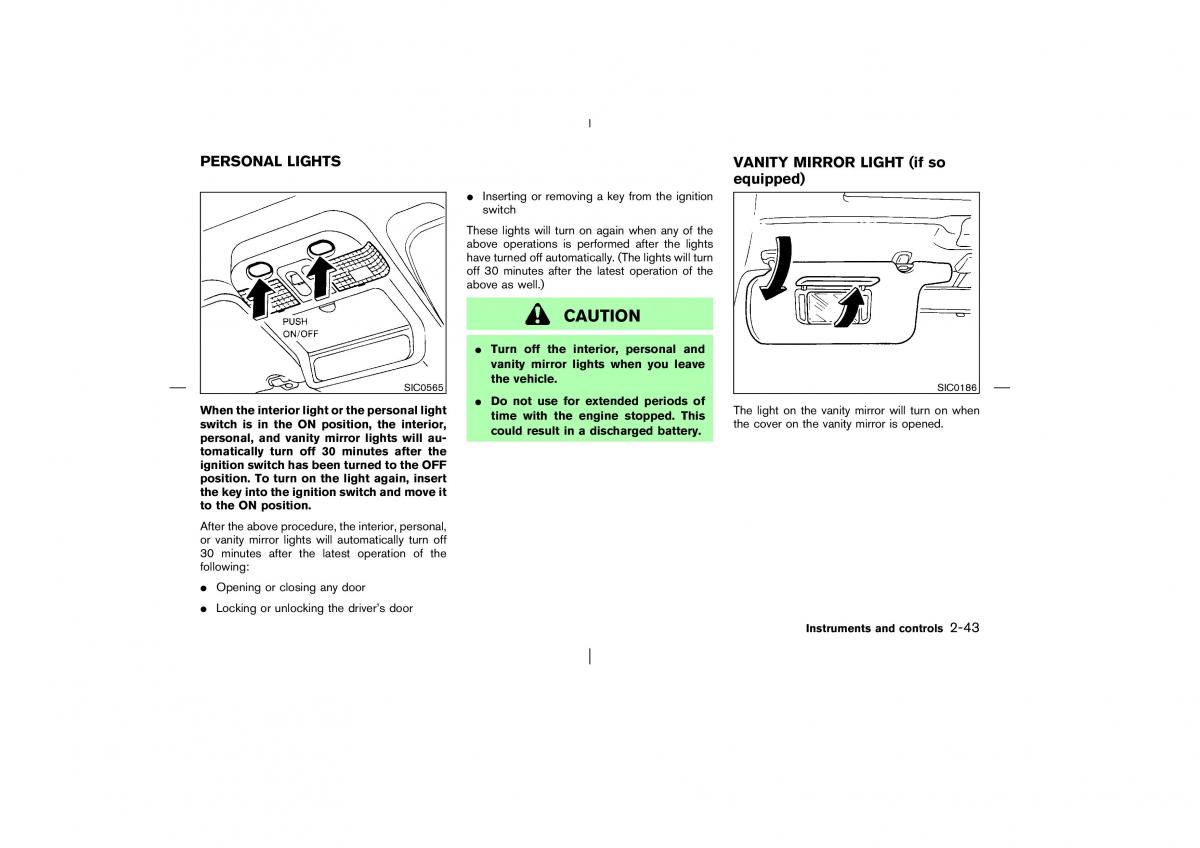 Nissan Pathfinder II 2 owners manual / page 98