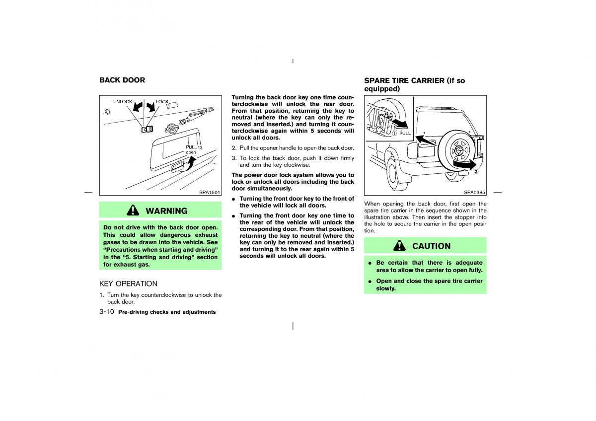 Nissan Pathfinder II 2 owners manual / page 115