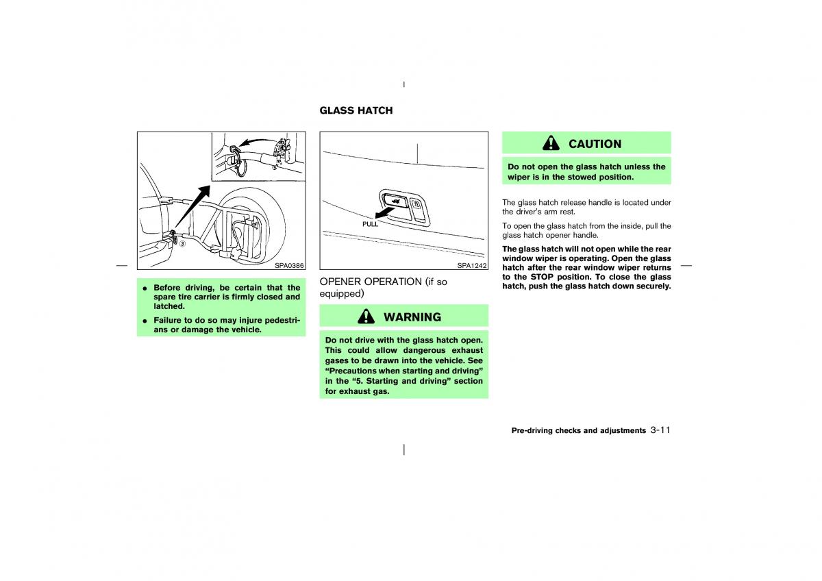 Nissan Pathfinder II 2 owners manual / page 116