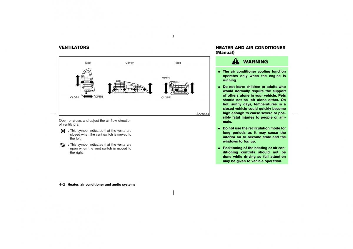 Nissan Pathfinder II 2 owners manual / page 127