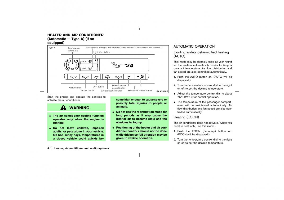 Nissan Pathfinder II 2 owners manual / page 133