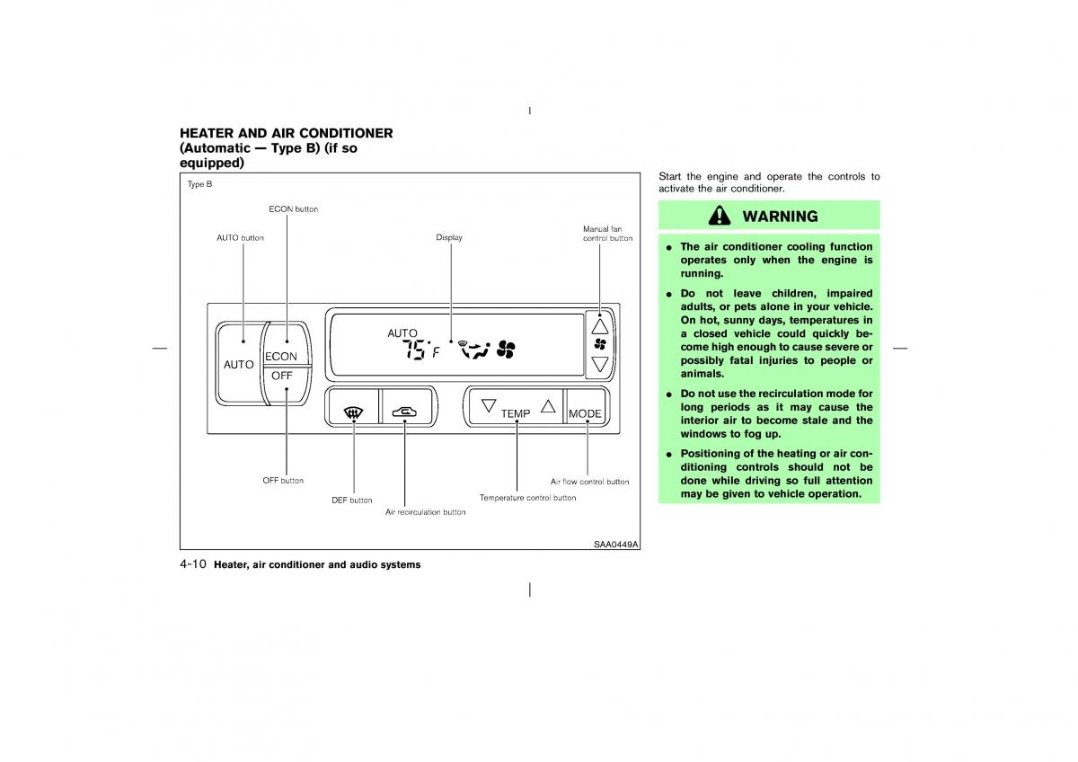 Nissan Pathfinder II 2 owners manual / page 135