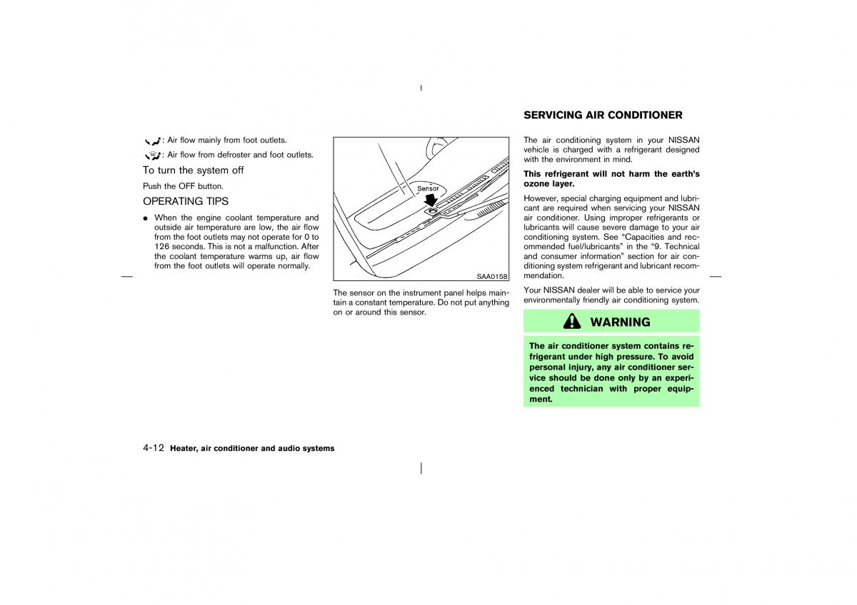 Nissan Pathfinder II 2 owners manual / page 137