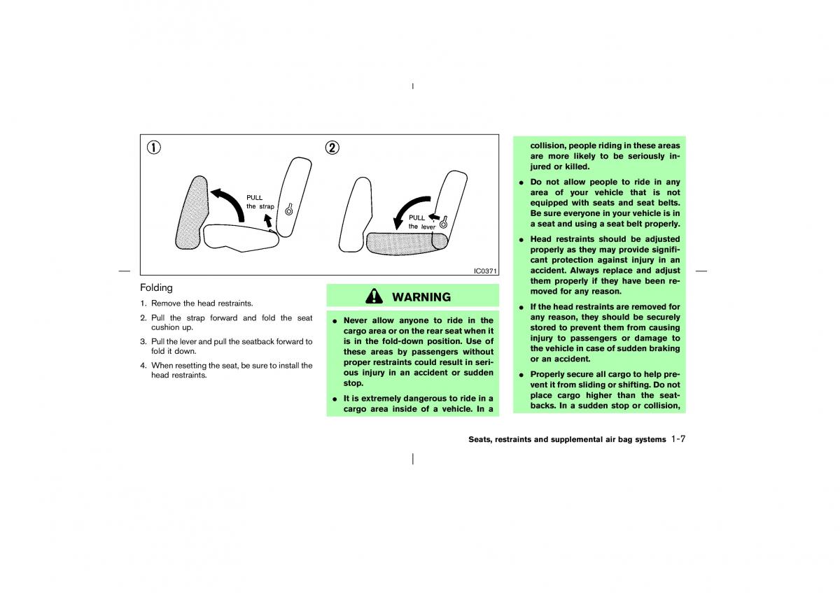 Nissan Pathfinder II 2 owners manual / page 14