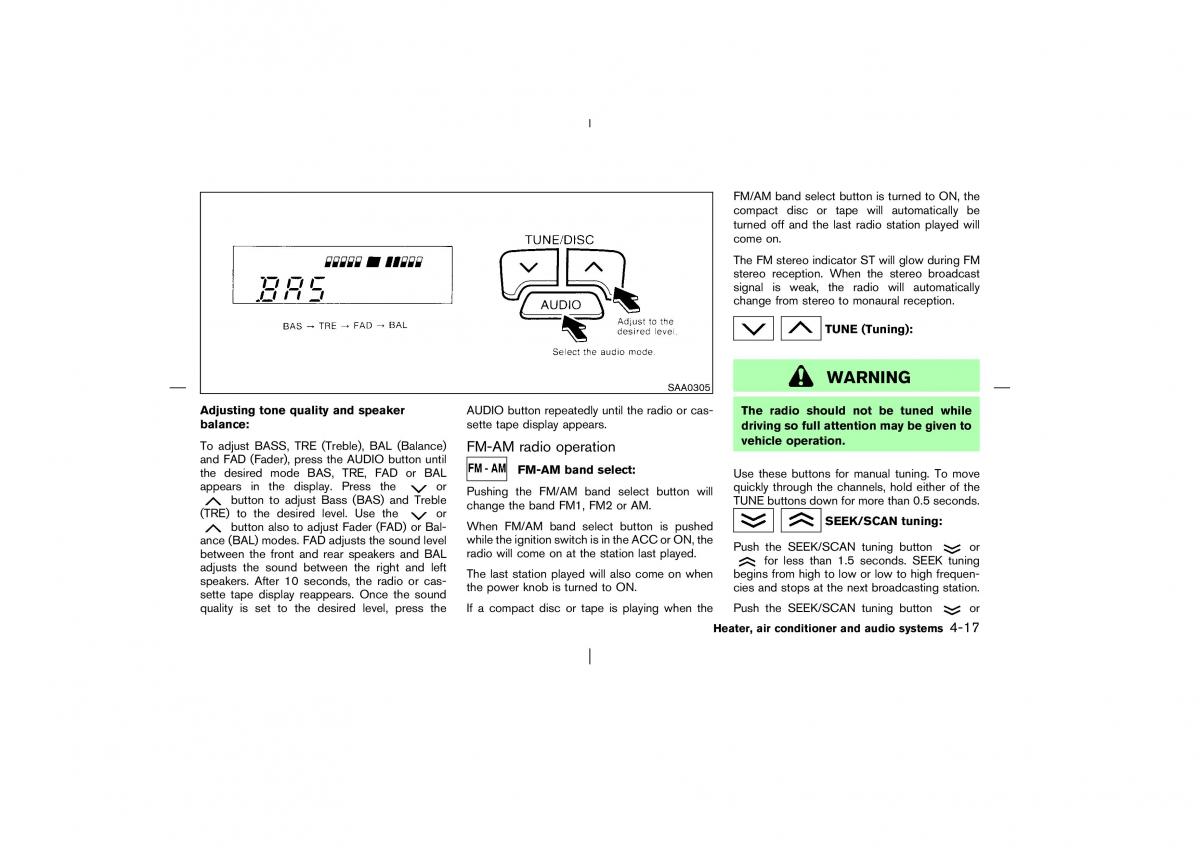 Nissan Pathfinder II 2 owners manual / page 142