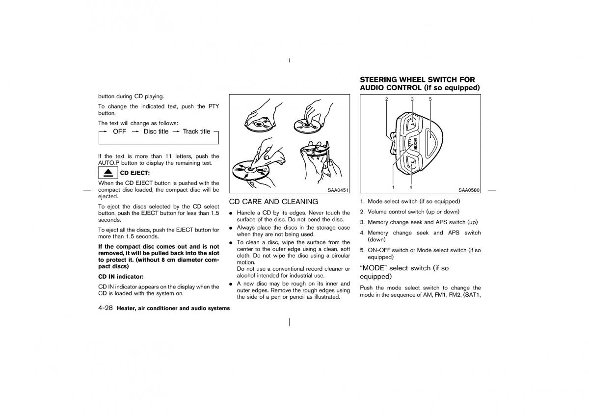 Nissan Pathfinder II 2 owners manual / page 153