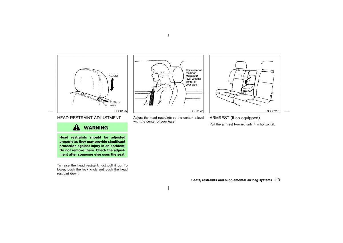 Nissan Pathfinder II 2 owners manual / page 16