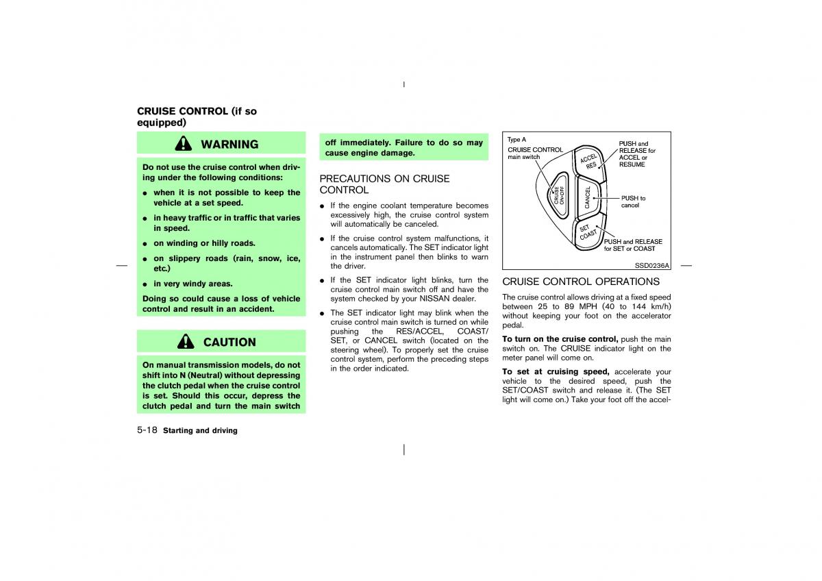 Nissan Pathfinder II 2 owners manual / page 175