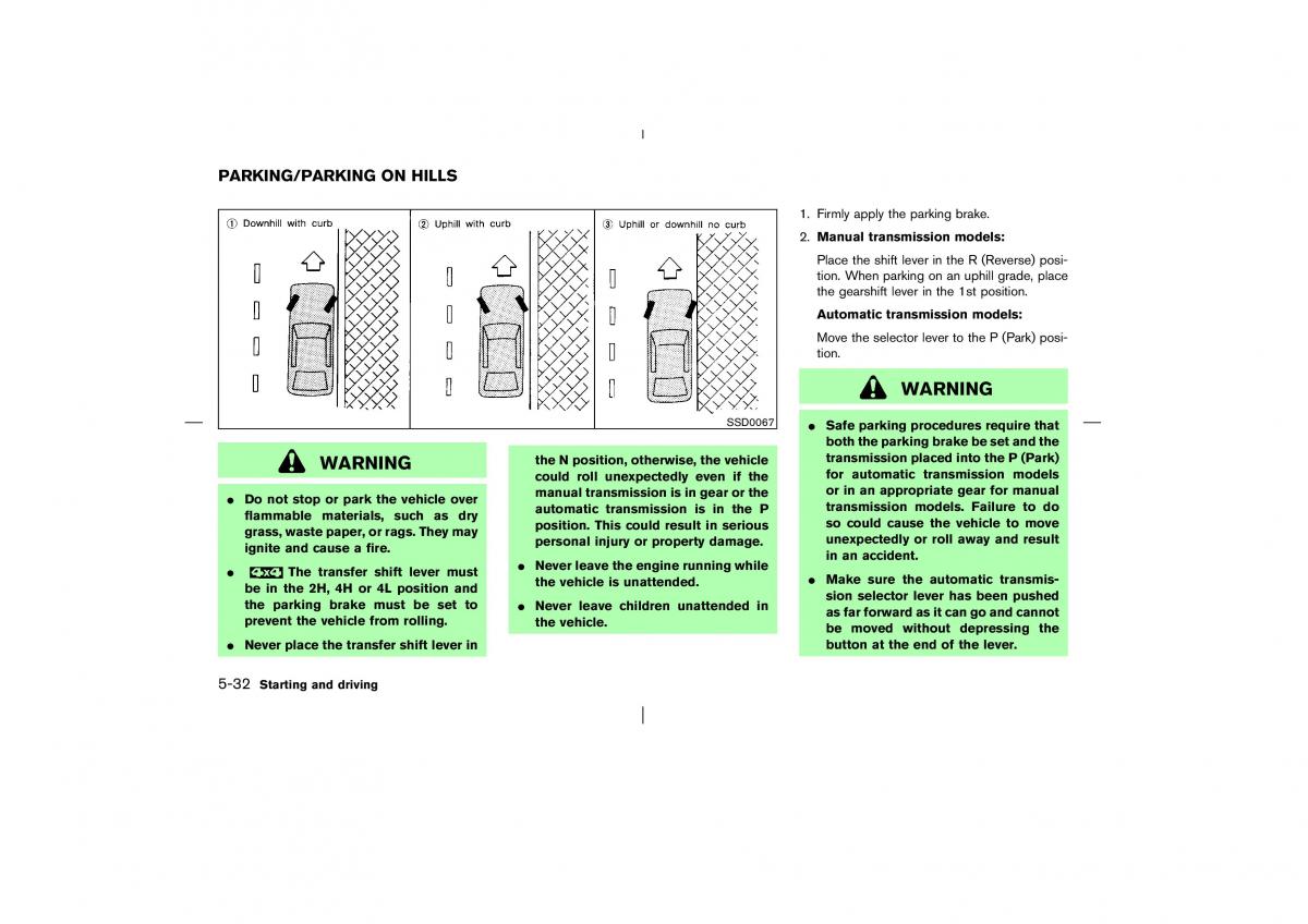 Nissan Pathfinder II 2 owners manual / page 189