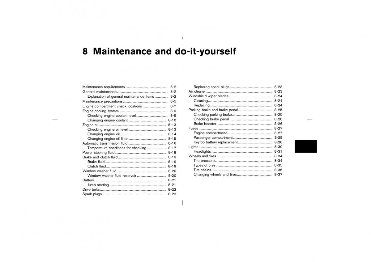 Nissan Pathfinder II 2 owners manual / page 222