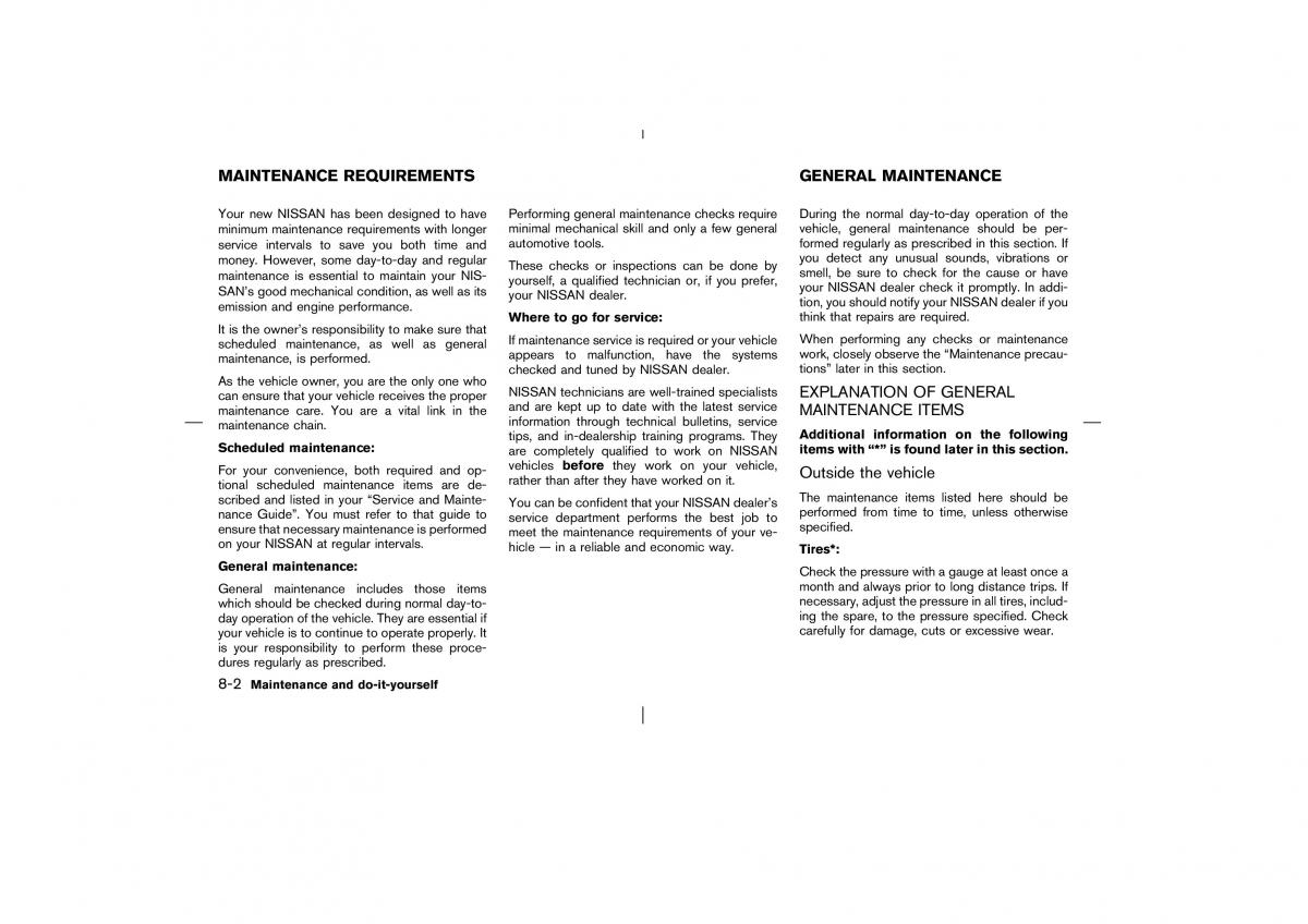 Nissan Pathfinder II 2 owners manual / page 223