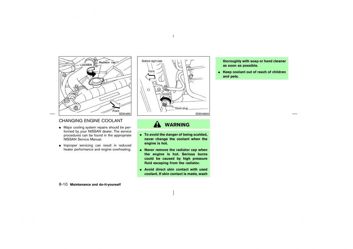 Nissan Pathfinder II 2 owners manual / page 231