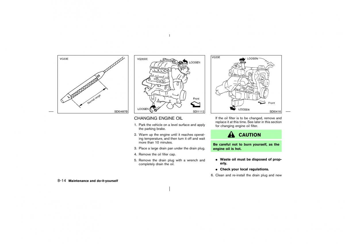 Nissan Pathfinder II 2 owners manual / page 235