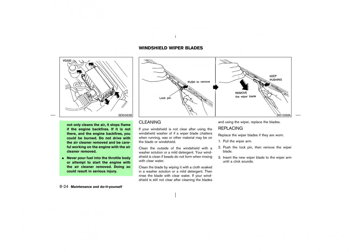 Nissan Pathfinder II 2 owners manual / page 245