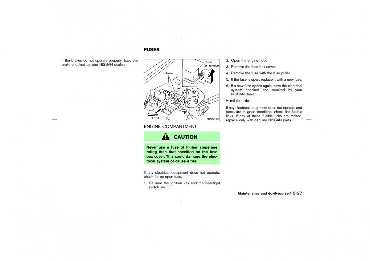 Nissan Pathfinder II 2 owners manual / page 248