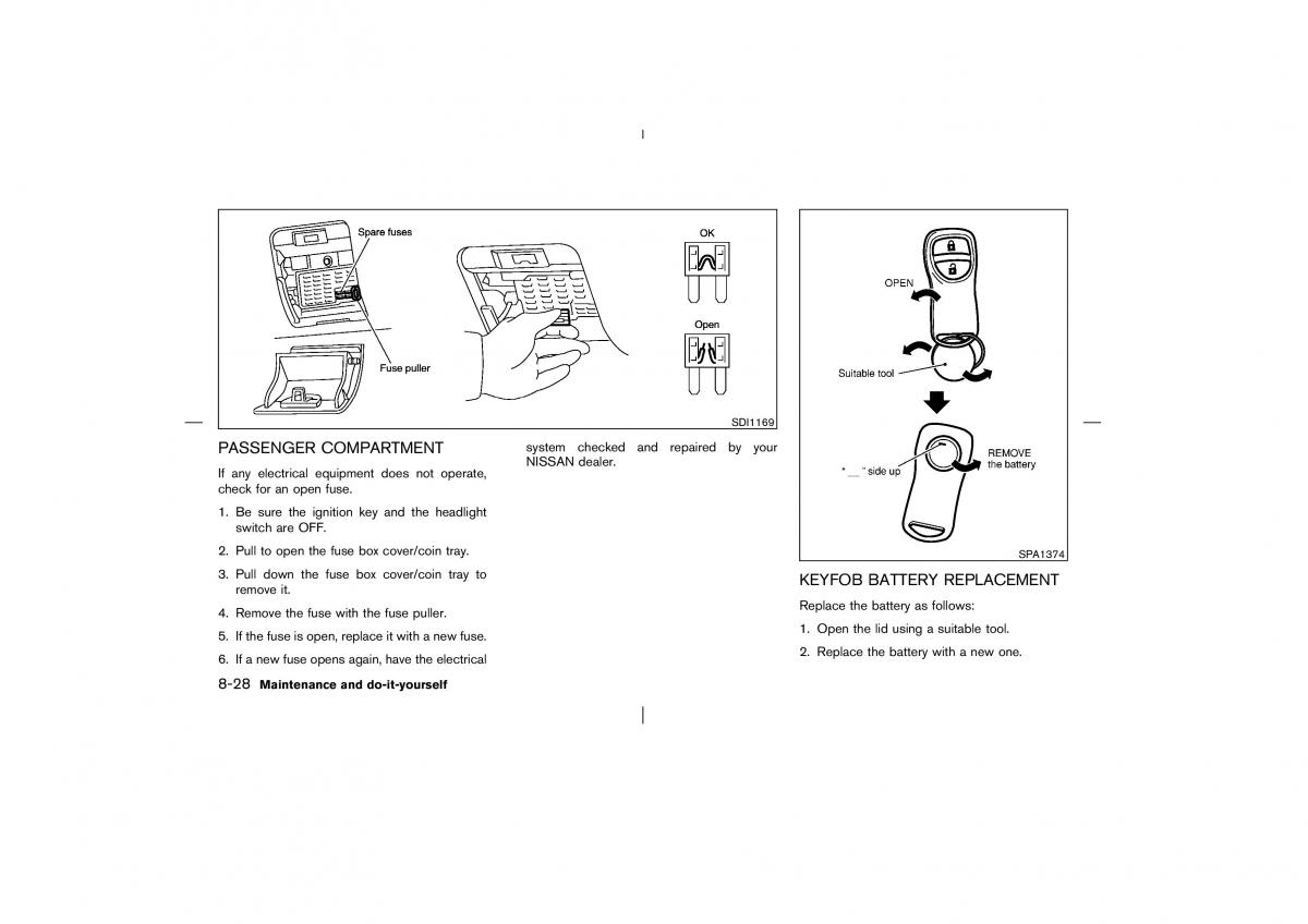 Nissan Pathfinder II 2 owners manual / page 249