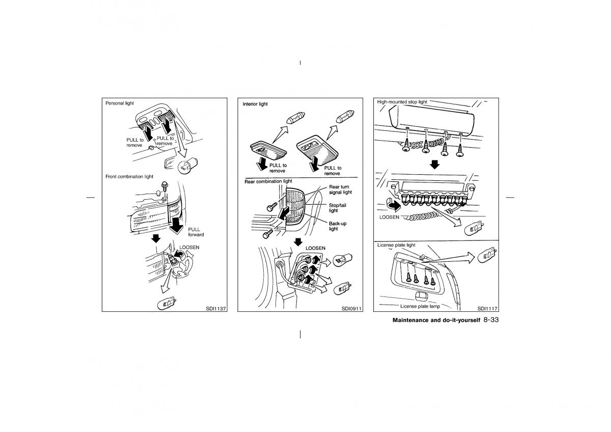 Nissan Pathfinder II 2 owners manual / page 254