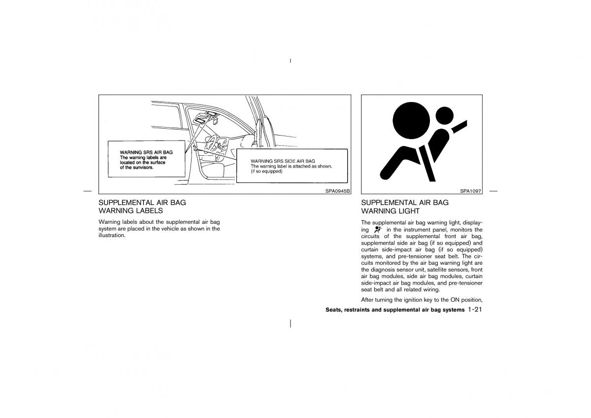 Nissan Pathfinder II 2 owners manual / page 28