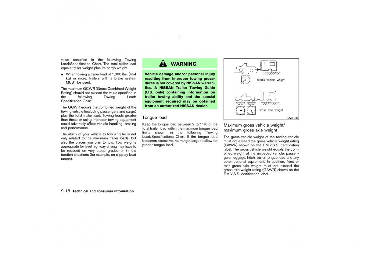 Nissan Pathfinder II 2 owners manual / page 281