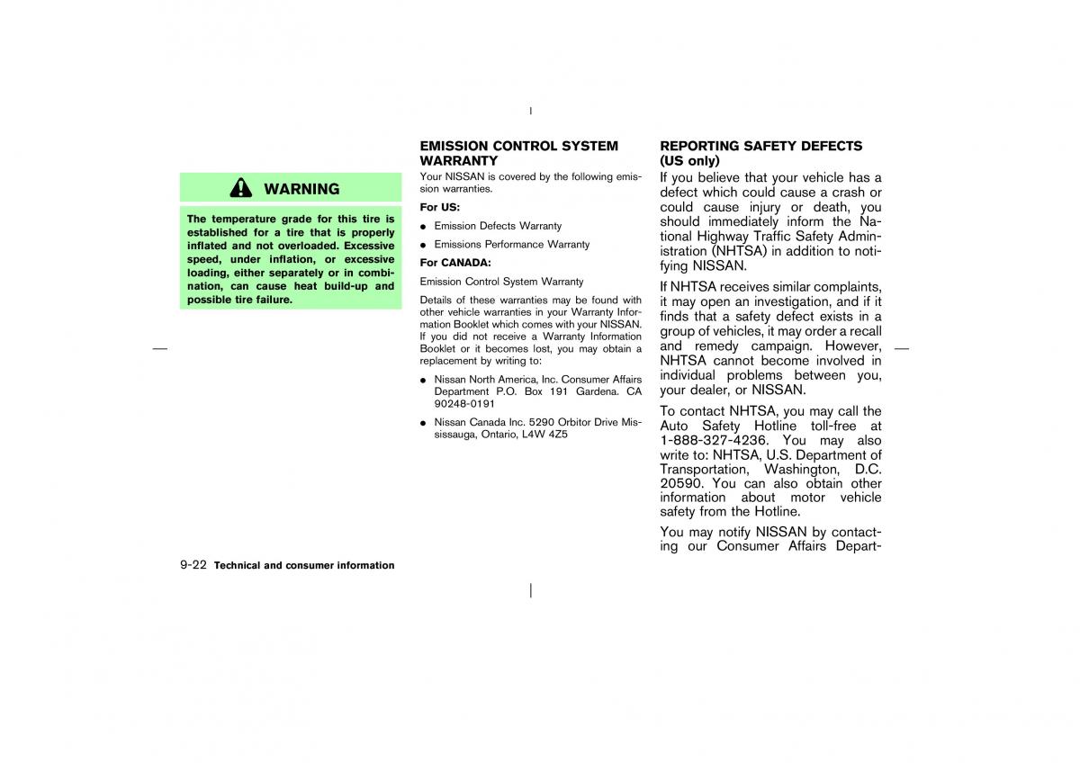 Nissan Pathfinder II 2 owners manual / page 285