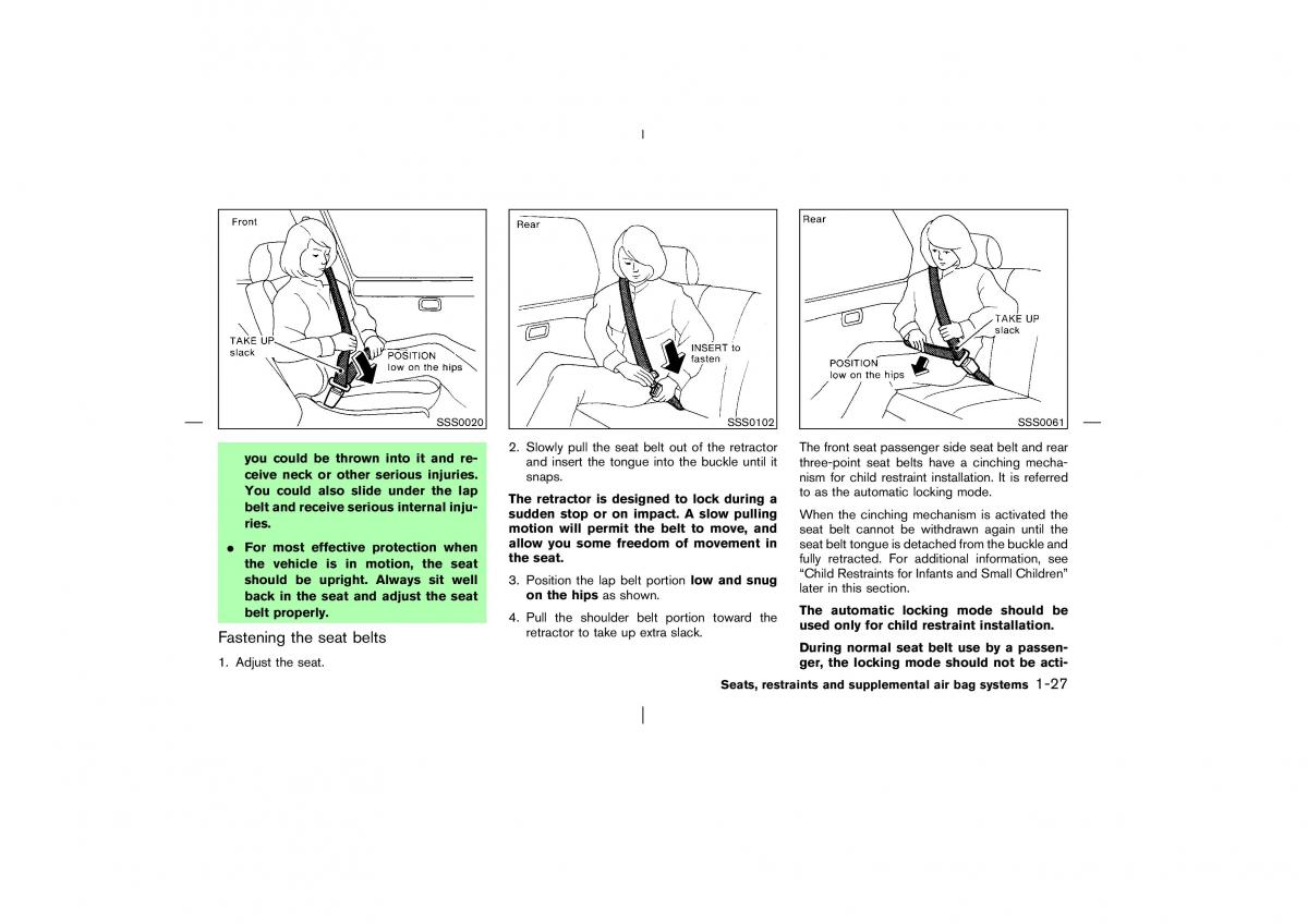 Nissan Pathfinder II 2 owners manual / page 34