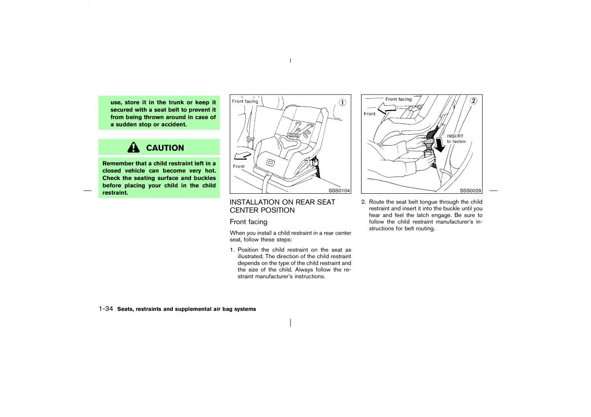 Nissan Pathfinder II 2 owners manual / page 41