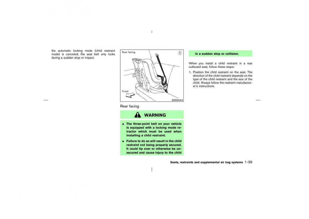 Nissan Pathfinder II 2 owners manual / page 46