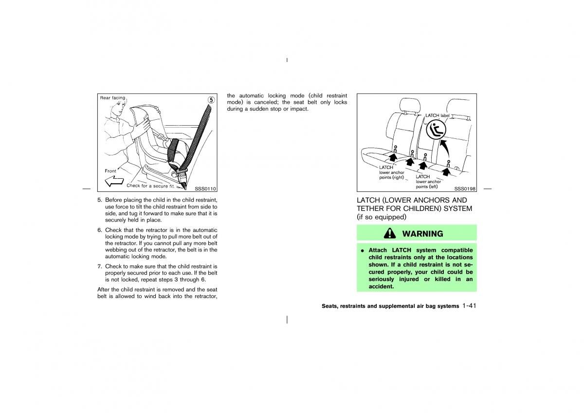 Nissan Pathfinder II 2 owners manual / page 48