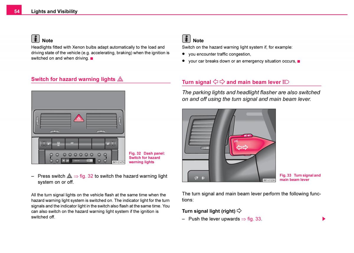 Skoda Fabia I 1 owners manual / page 55