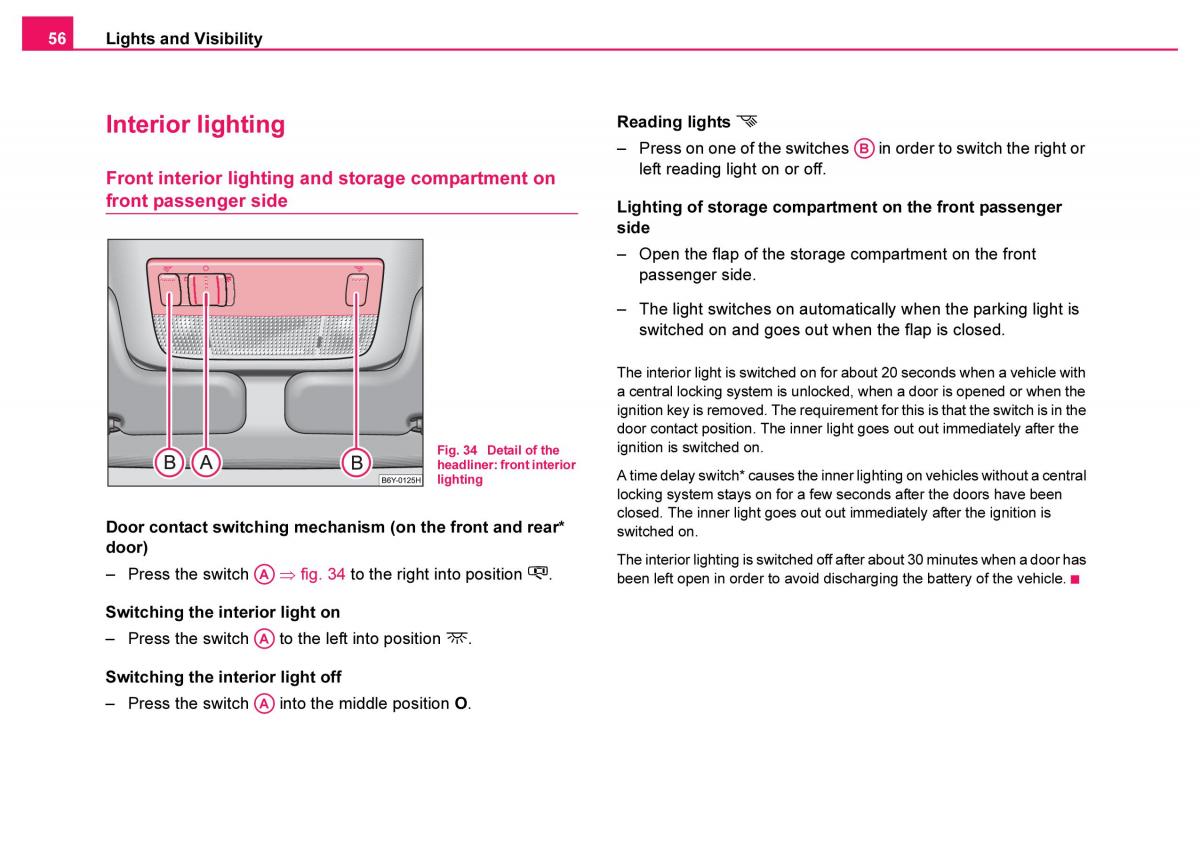 Skoda Fabia I 1 owners manual / page 57