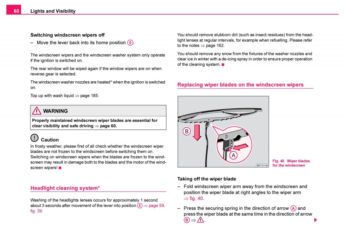 Skoda Fabia I 1 owners manual / page 61