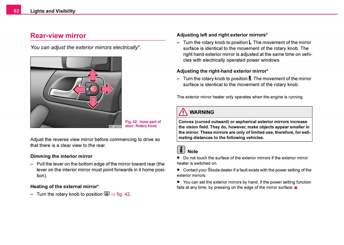 Skoda Fabia I 1 owners manual / page 63