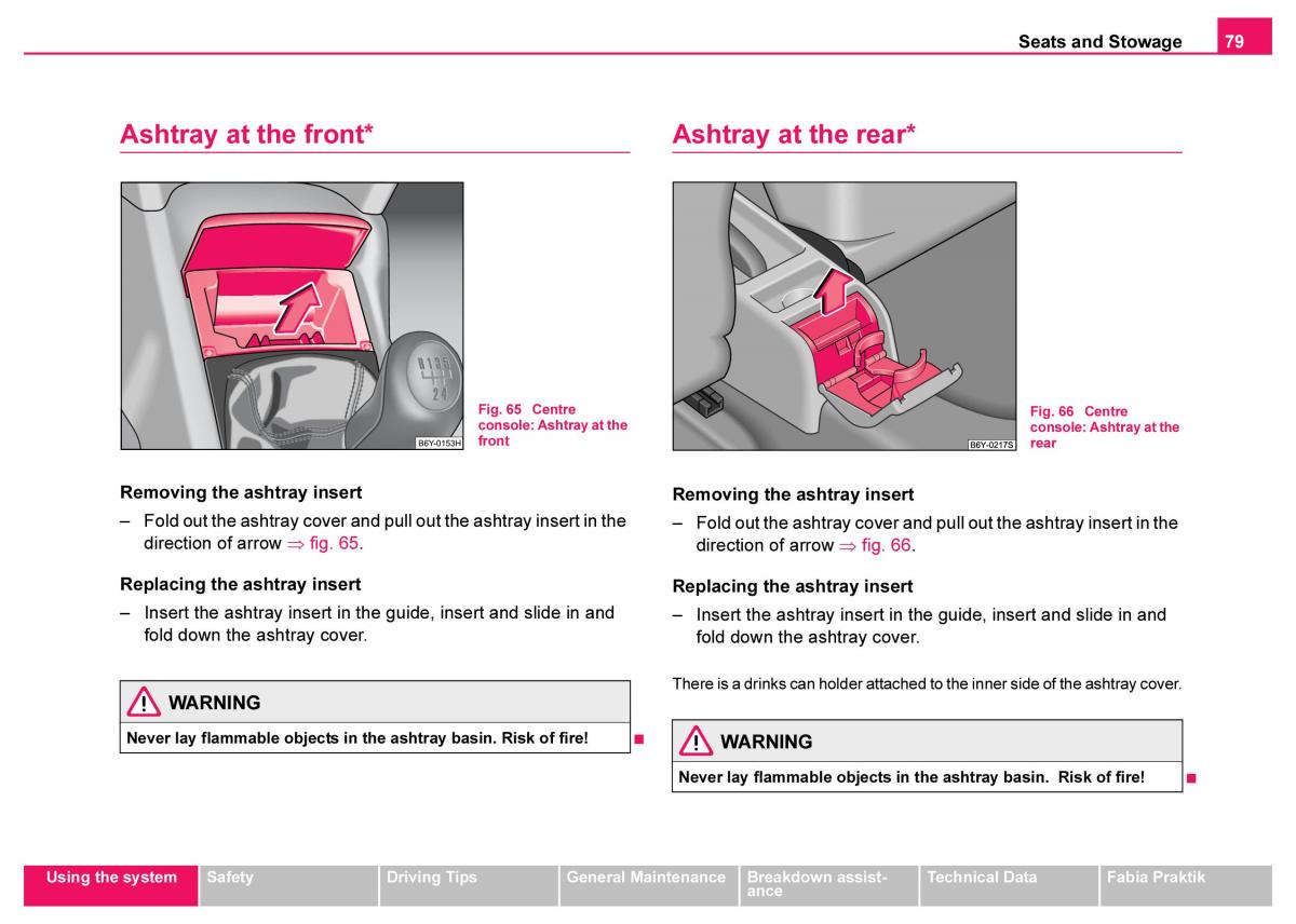 Skoda Fabia I 1 owners manual / page 80